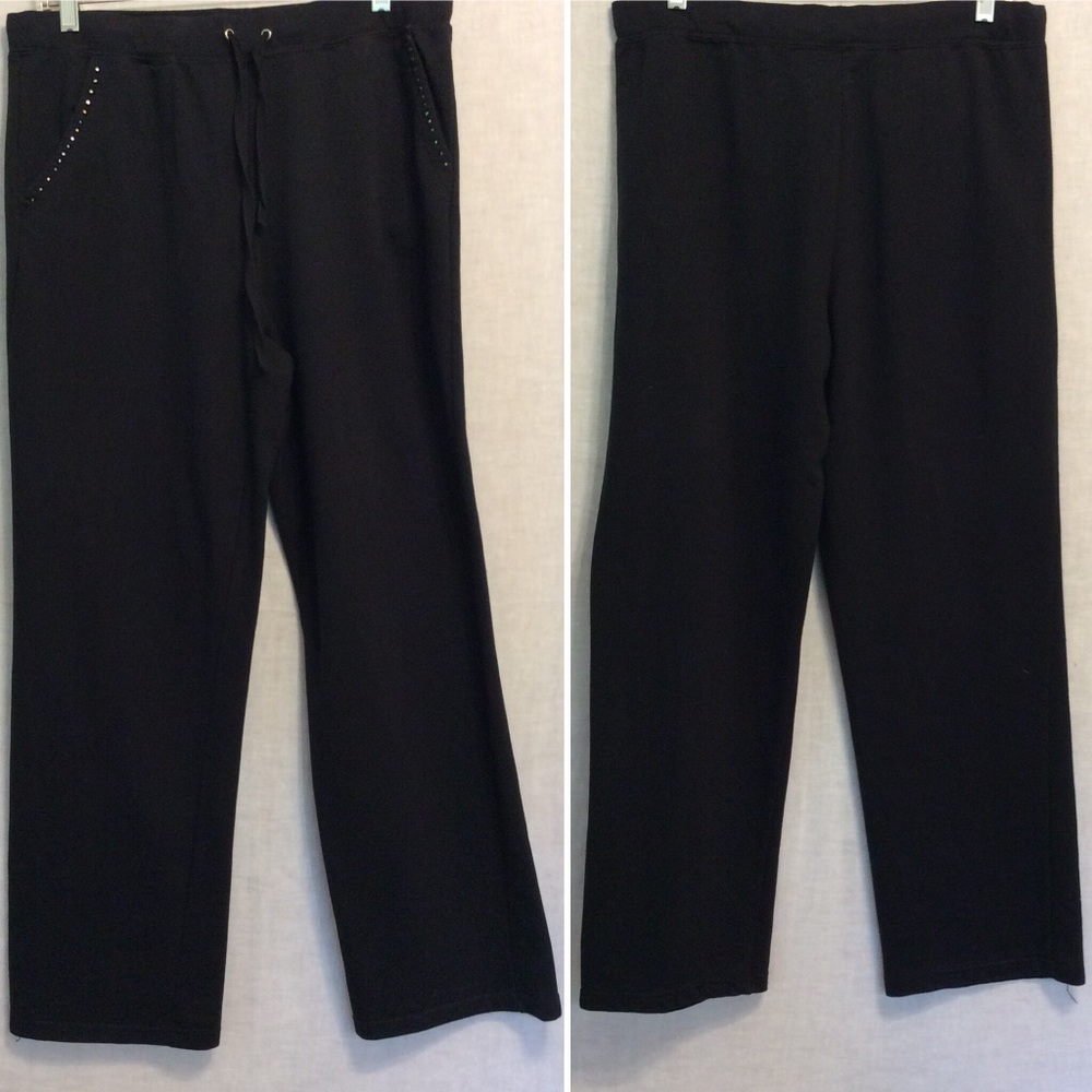 Onque Casuals| Black Draw String Yoga Pants